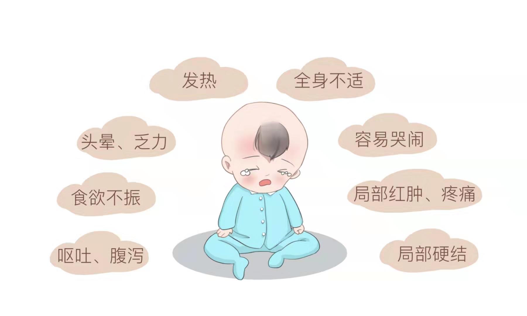 寶寶打完疫苗后出現(xiàn)發(fā)燒、接種部位紅腫怎么辦？